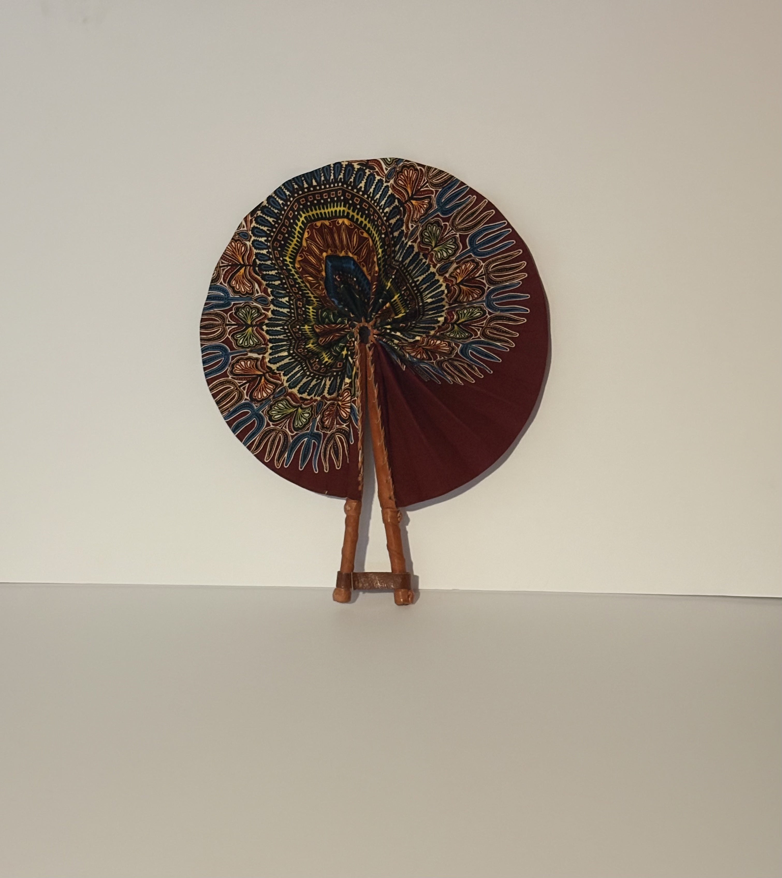Folding Fan (Burgundy)